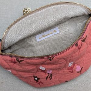 Sac banane pour femme en tissu à motif floral