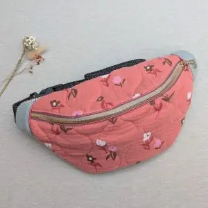 Sac banane pour femme en tissu à motif floral